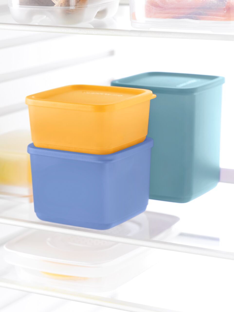 Square Containers Set  650Ml + 1L +1.8L (3)